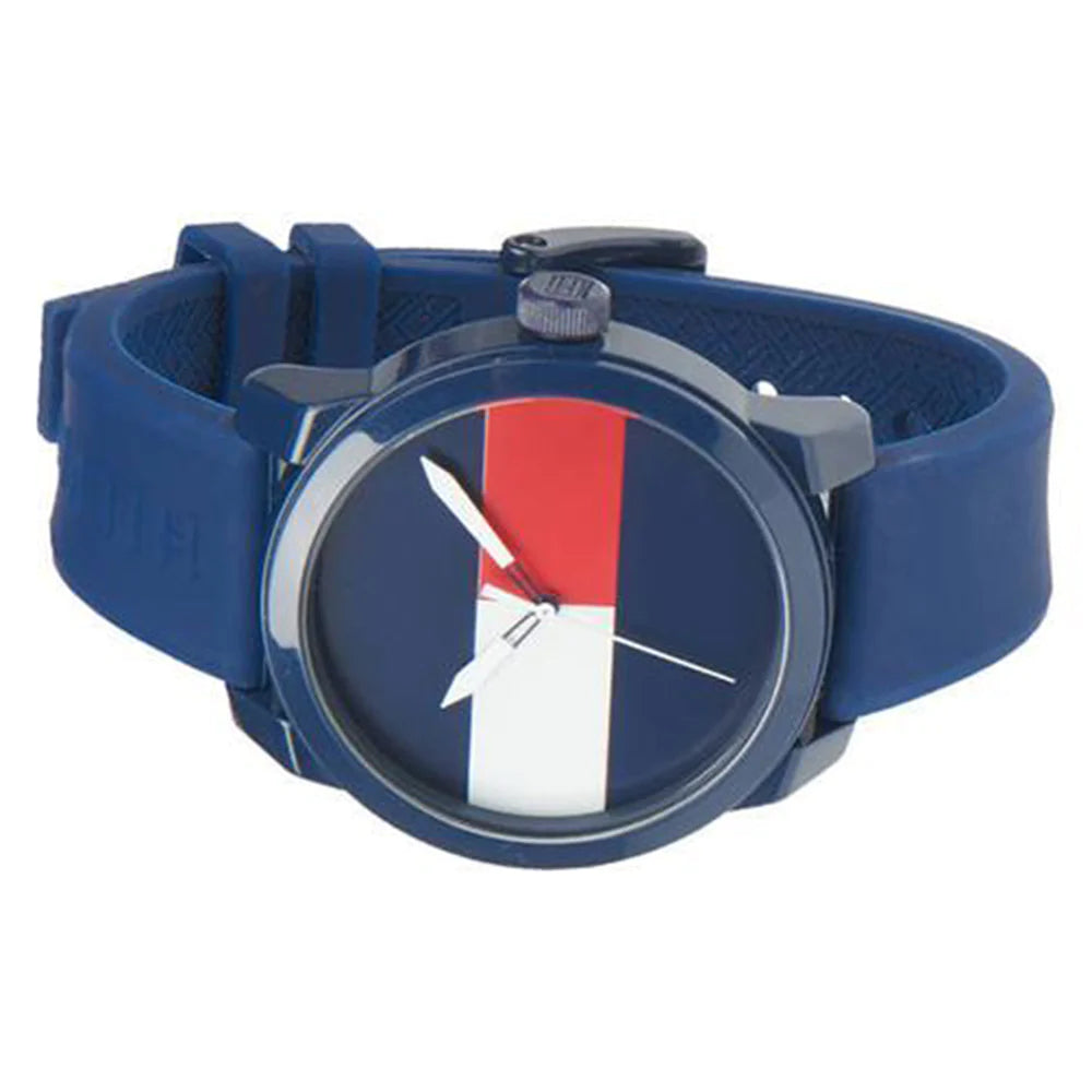 Tommy Hilfiger Denim Quartz Blue Dial Blue Rubber Strap Watch for Men - 1791322 Buy Now By Tommy Hilfiger