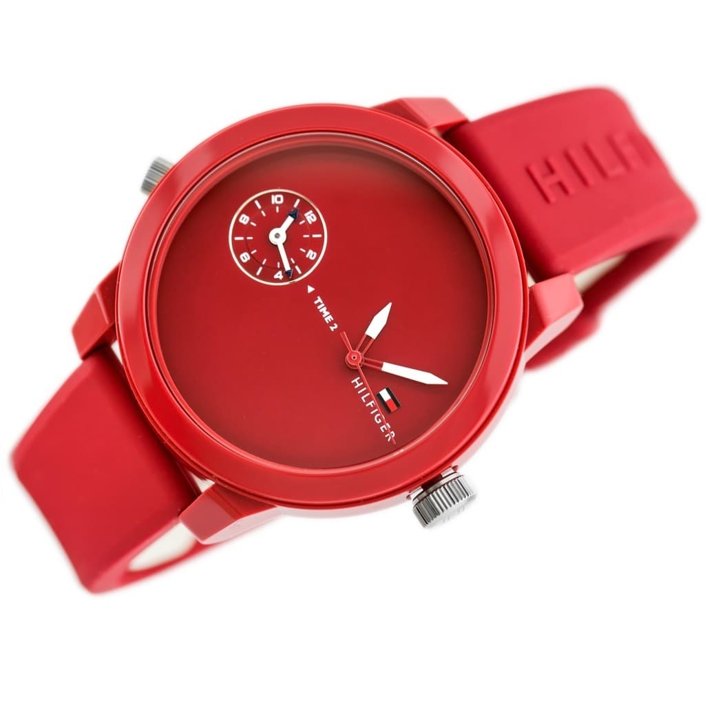 Tommy Hilfiger Denim Quartz Red Dial Red Rubber Strap Watch for Men - 1791323 Buy Now By Tommy Hilfiger