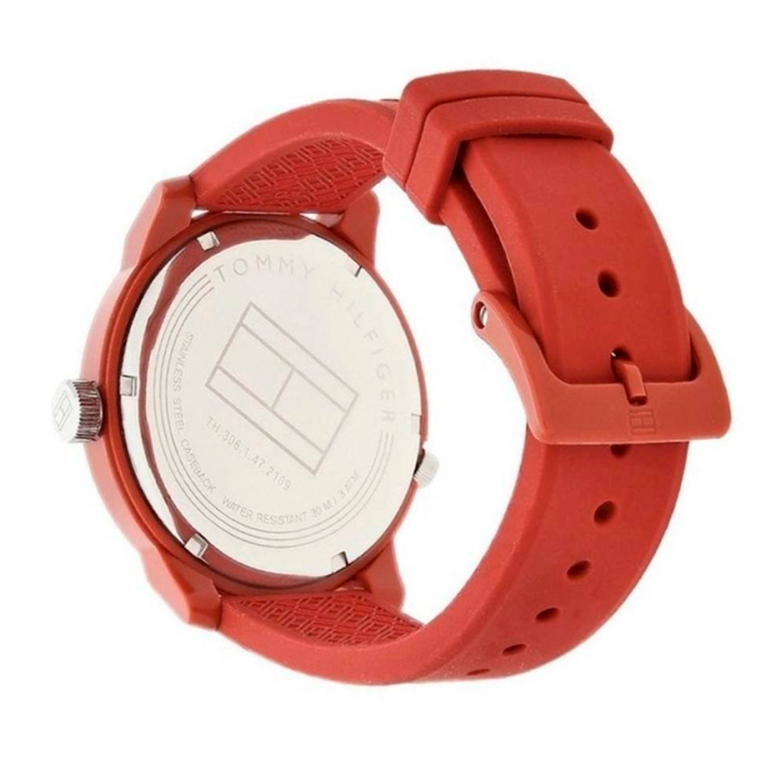 Tommy Hilfiger Denim Quartz Red Dial Red Rubber Strap Watch for Men - 1791323 Buy Now By Tommy Hilfiger