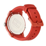 Tommy Hilfiger Denim Quartz Red Dial Red Rubber Strap Watch for Men - 1791323 Buy Now By Tommy Hilfiger
