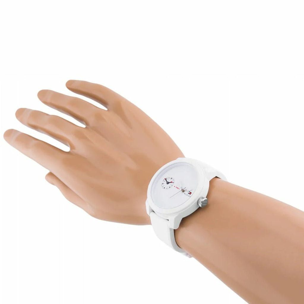 Tommy Hilfiger Denim White Dial White Rubber Strap Watch for Men - 1791324 Buy Now By Tommy Hilfiger