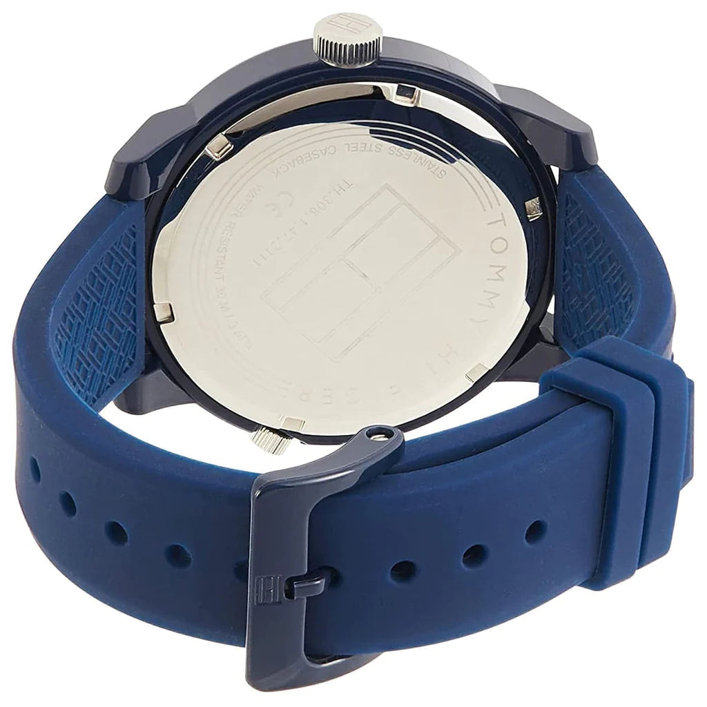 Tommy Hilfiger Denim Quartz Blue Dial Blue Rubber Strap Watch for Men - 1791325 Buy Now By Tommy Hilfiger