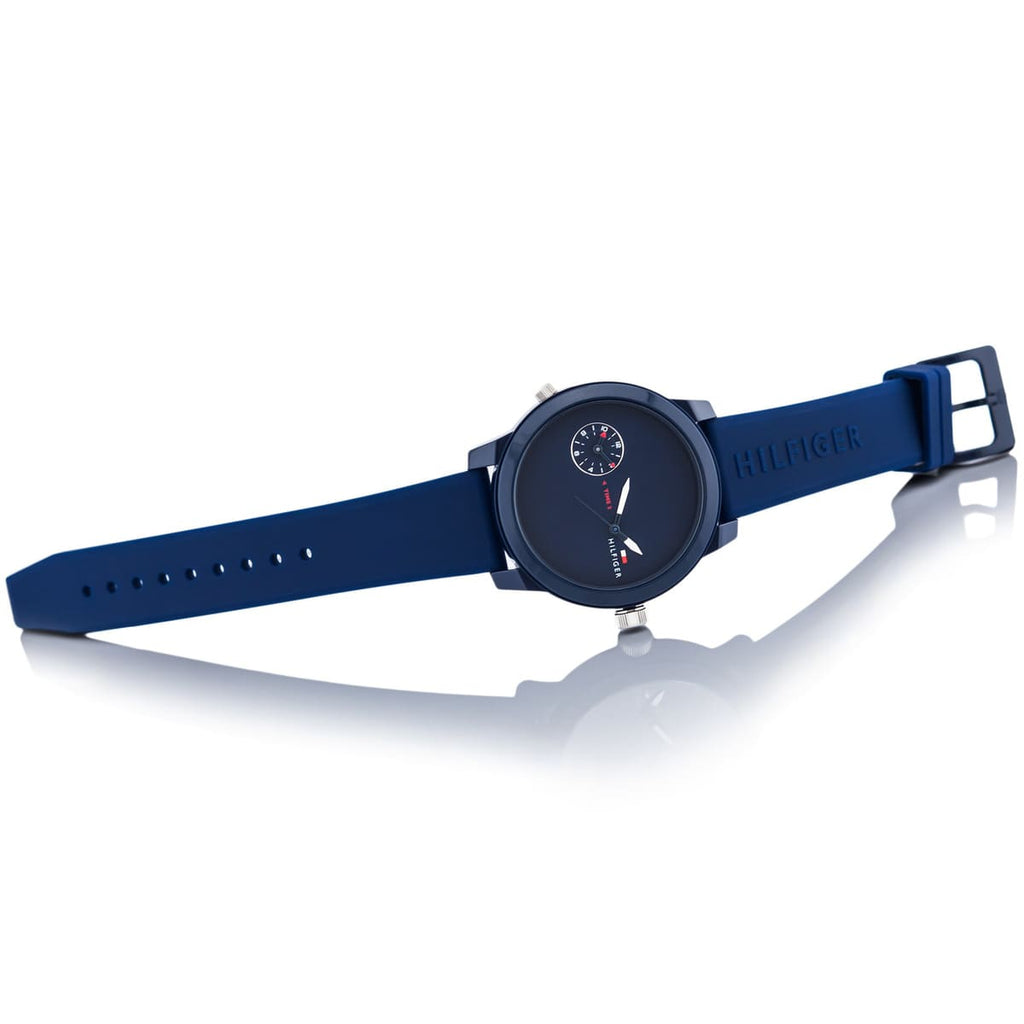 Tommy Hilfiger Denim Quartz Blue Dial Blue Rubber Strap Watch for Men - 1791325 Buy Now By Tommy Hilfiger