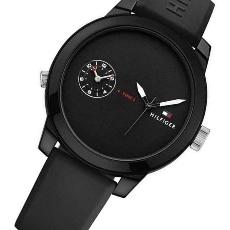 Tommy Hilfiger Denim Black Dial Black Rubber Strap Watch for Men - 1791326 Buy Now By Tommy Hilfiger