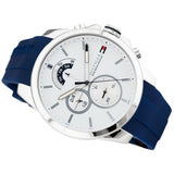 Tommy Hilfiger Decker Quartz White Dial Blue Rubber Strap Watch for Men - 1791349 Buy Now By Tommy Hilfiger