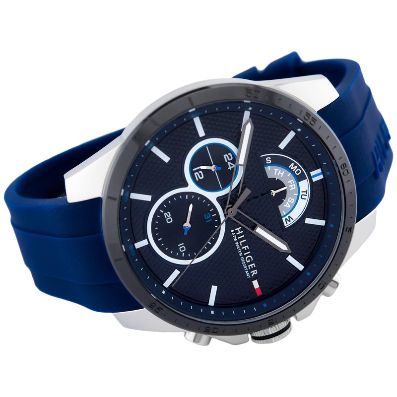 Tommy Hilfiger Decker Quartz Blue Dial Blue Rubber Strap Watch for Men - 1791350 Buy Now By Tommy Hilfiger