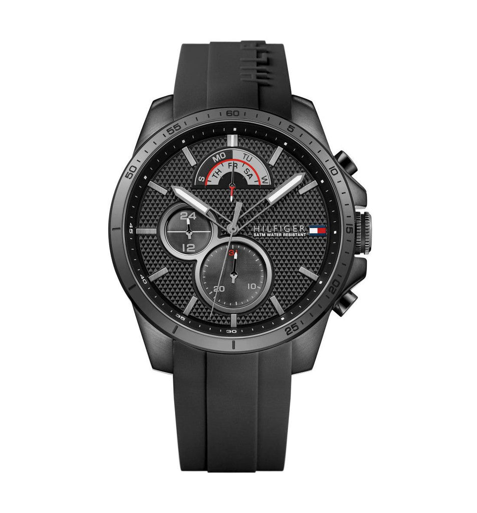 Tommy Hilfiger Decker Black Dial Black Rubber Strap Watch for Men - 1791352 Buy Now By Tommy Hilfiger