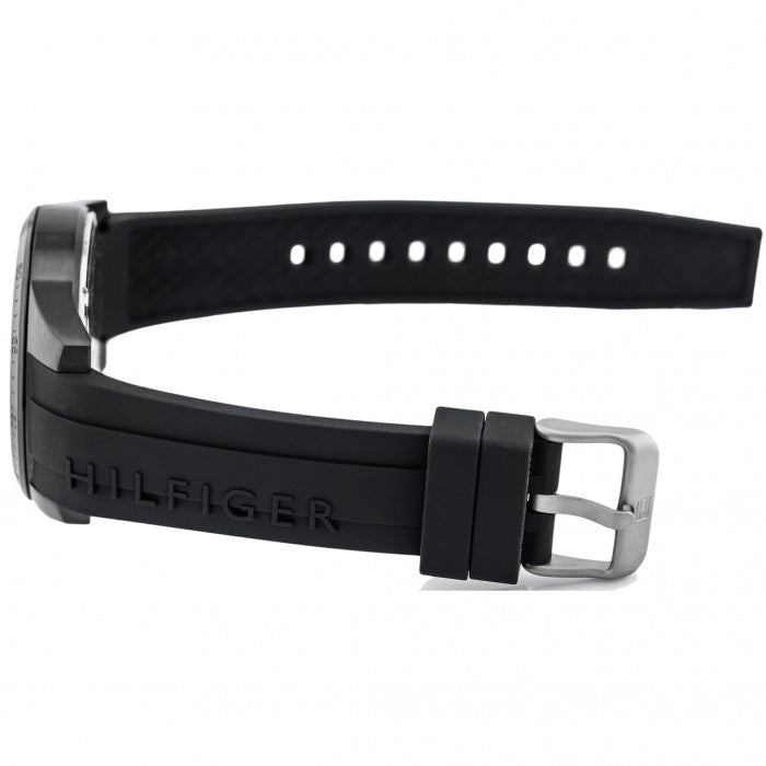 Tommy Hilfiger Decker Black Dial Black Rubber Strap Watch for Men - 1791352 Buy Now By Tommy Hilfiger