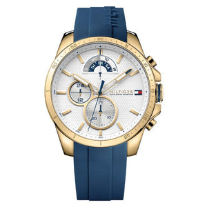 Tommy Hilfiger Decker White Dial Blue Rubber Strap Watch for Men - 1791353 Buy Now By Tommy Hilfiger