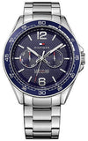 Tommy Hilfiger Erik Chronograph Blue Dial Silver Steel Strap Watch for Men - 1791366 Buy Now By Tommy Hilfiger