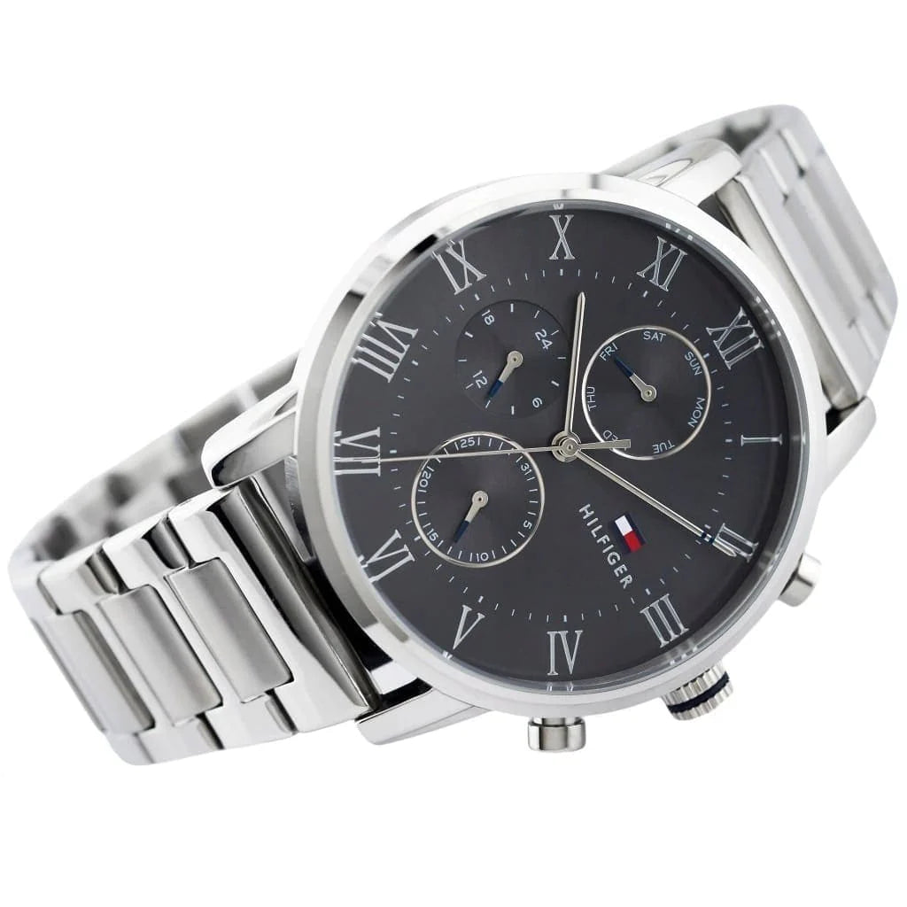 Tommy Hilfiger Kane Chronograph Grey Dial Silver Steel Strap Watch for Men - 1791397 Buy Now By Tommy Hilfiger