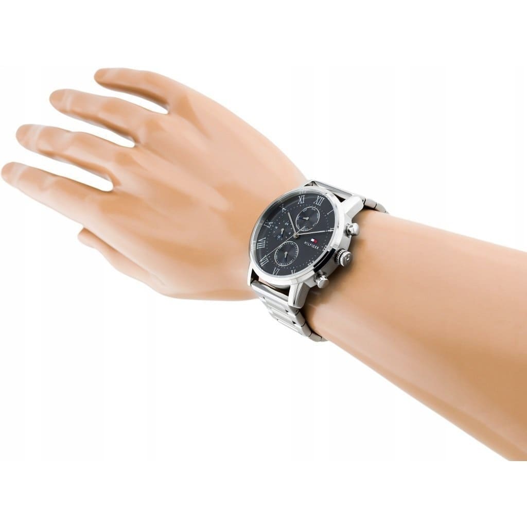 Tommy Hilfiger Kane Chronograph Grey Dial Silver Steel Strap Watch for Men - 1791397 Buy Now By Tommy Hilfiger