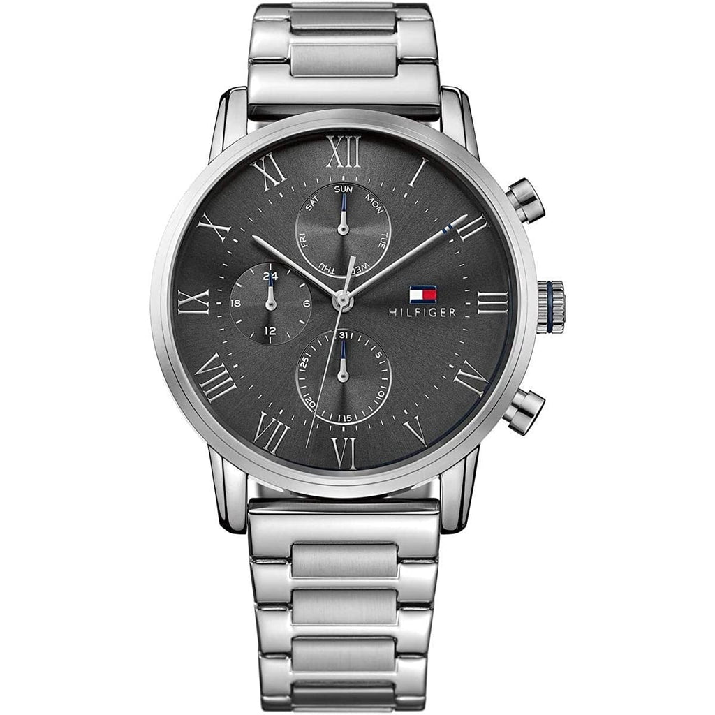 Tommy Hilfiger Kane Chronograph Grey Dial Silver Steel Strap Watch for Men - 1791397 Buy Now By Tommy Hilfiger