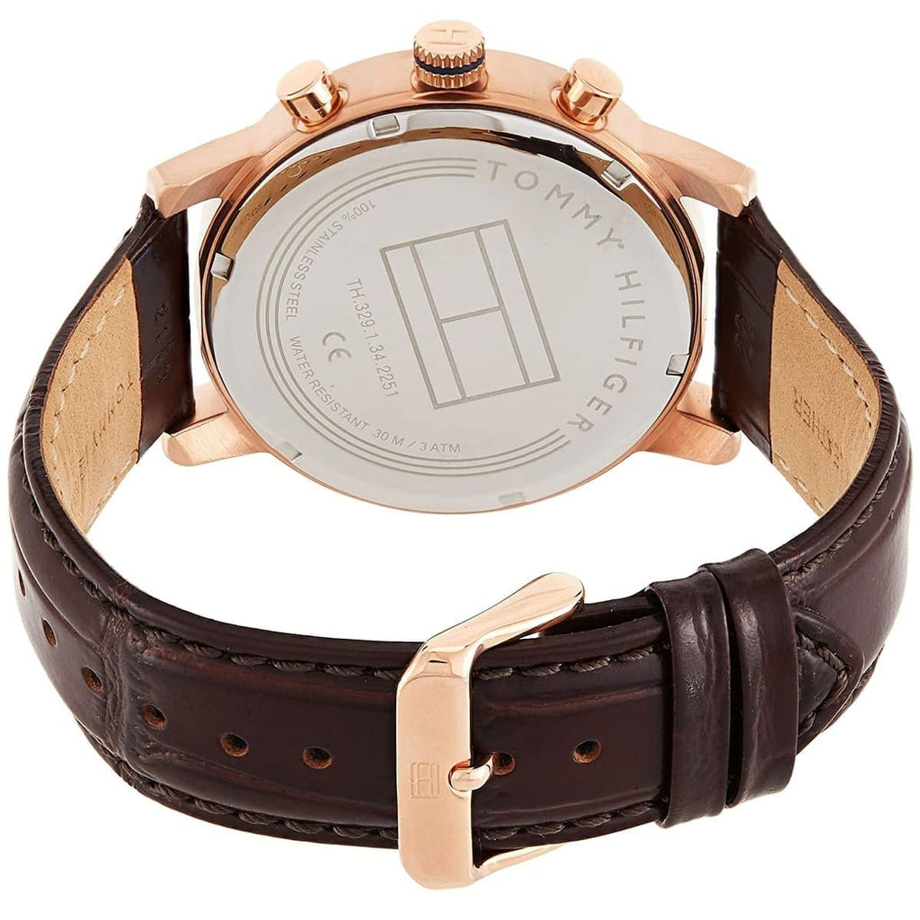 Tommy Hilfiger Kane Chronograph Blue Dial Brown Leather Strap Watch for Men - 1791399 Buy Now By Tommy Hilfiger