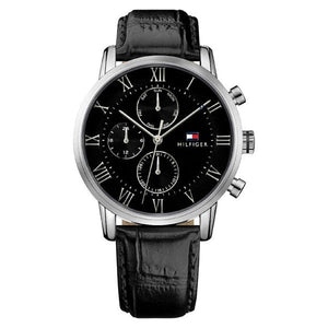 Tommy Hilfiger Kane Quartz Black Dial Black Leather Strap Watch for Men - 1791401 Buy Now By Tommy Hilfiger