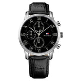 Tommy Hilfiger Kane Quartz Black Dial Black Leather Strap Watch for Men - 1791401 Buy Now By Tommy Hilfiger