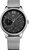 Tommy Hilfiger Damon Quartz Chronograph Black Dial Silver Mesh Bracelet Watch for Men - 1791415 Buy Now By Tommy Hilfiger