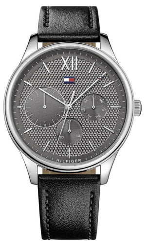 Tommy Hilfiger Damon Multifunction Black Dial Black Leather Strap Watch for Men - 1791417 Buy Now By Tommy Hilfiger