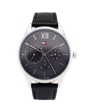 Tommy Hilfiger Damon Multifunction Black Dial Black Leather Strap Watch for Men - 1791417 Buy Now By Tommy Hilfiger