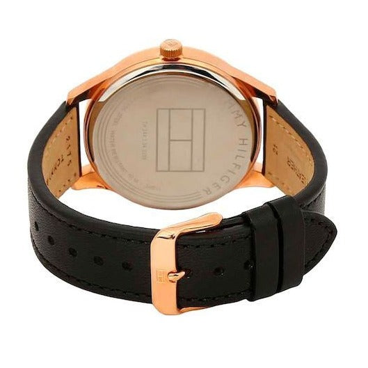 Tommy Hilfiger Damon Quartz Black Dial Black Leather Strap Watch for Men - 1791419 Buy Now By Tommy Hilfiger