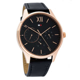 Tommy Hilfiger Damon Quartz Black Dial Black Leather Strap Watch for Men - 1791419 Buy Now By Tommy Hilfiger