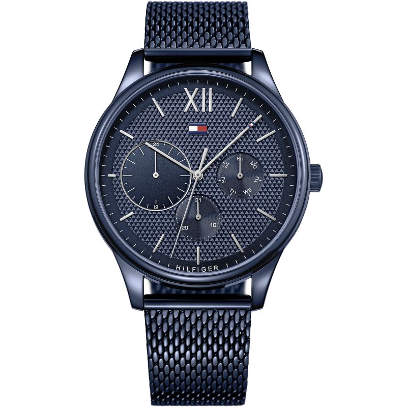 Tommy Hilfiger Damon Quartz Blue Dial Blue Mesh Bracelet Watch for Men - 1791421 Buy Now By Tommy Hilfiger