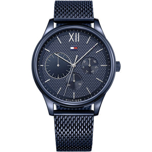 Tommy Hilfiger Damon Quartz Blue Dial Blue Mesh Bracelet Watch for Men - 1791421 Buy Now By Tommy Hilfiger