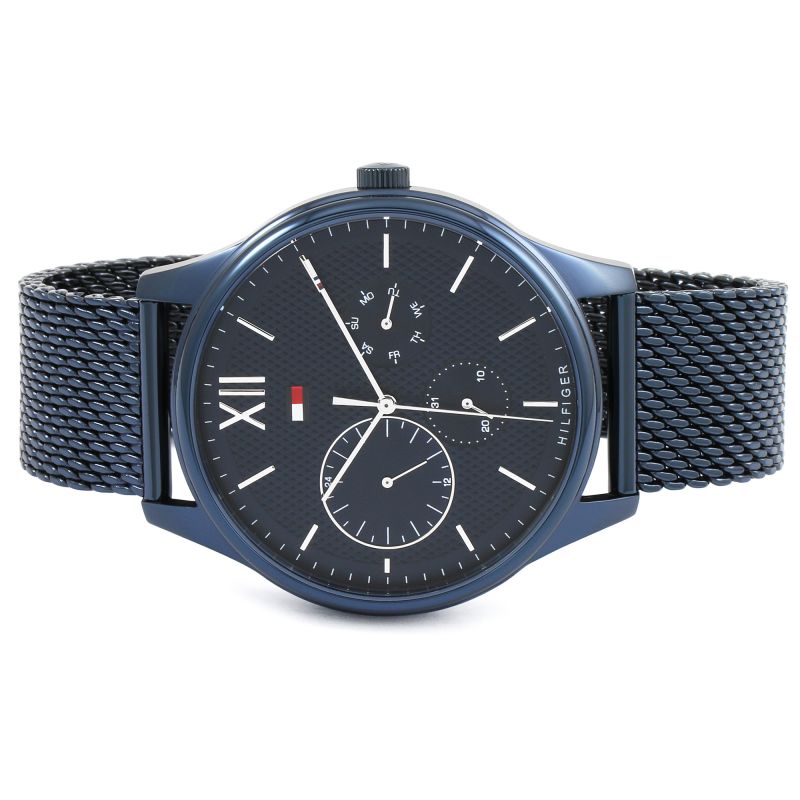 Tommy Hilfiger Damon Quartz Blue Dial Blue Mesh Bracelet Watch for Men - 1791421 Buy Now By Tommy Hilfiger