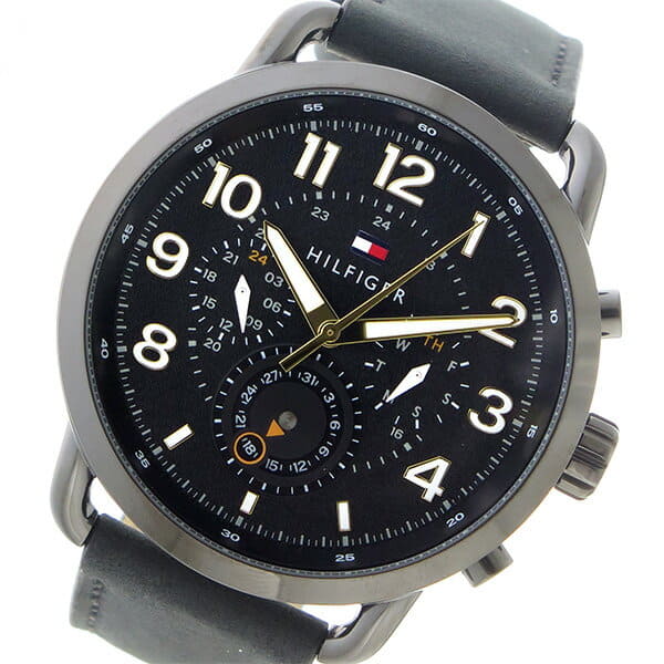 Tommy Hilfiger Briggs Black Dial Black Leather Strap Watch for Men - 1791426 Buy Now By Tommy Hilfiger