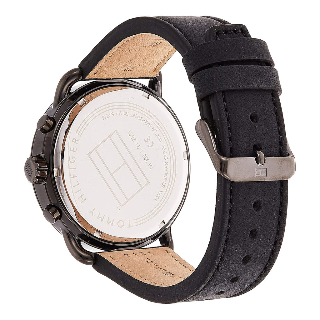 Tommy Hilfiger Briggs Black Dial Black Leather Strap Watch for Men - 1791426 Buy Now By Tommy Hilfiger