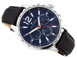 Tommy Hilfiger Gavin Blue Dial Blue Leather Strap Watch for Men - 1791468 Buy Now By Tommy Hilfiger