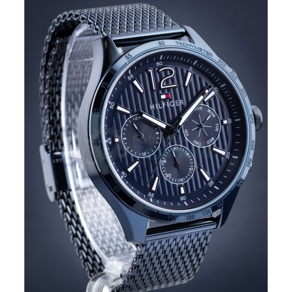 Tommy Hilfiger Gavin Chronograph Blue Dial Blue Mesh Bracelet Watch for Men - 1791471 Buy Now By Tommy Hilfiger