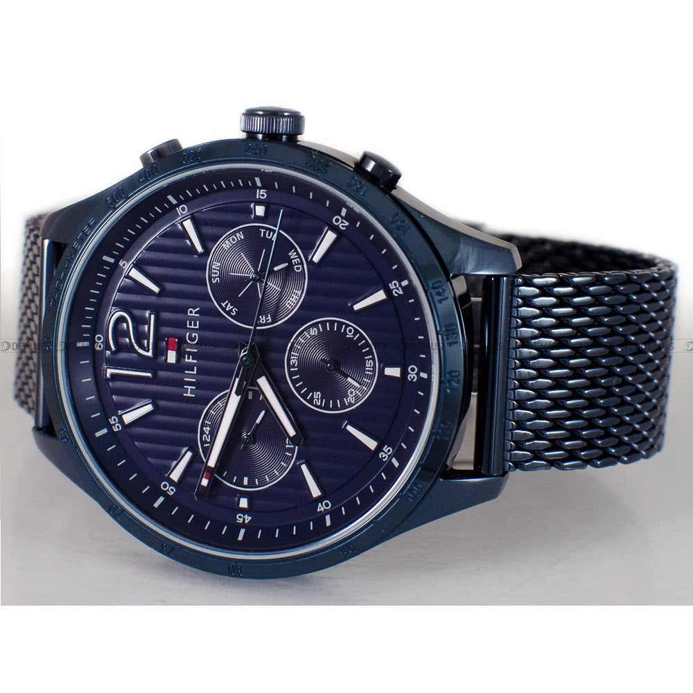 Tommy Hilfiger Gavin Chronograph Blue Dial Blue Mesh Bracelet Watch for Men - 1791471 Buy Now By Tommy Hilfiger