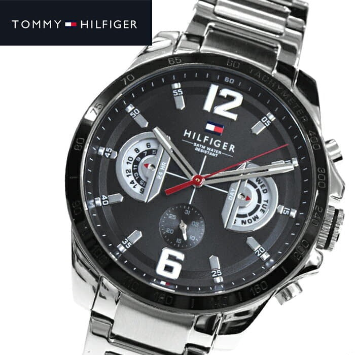 Tommy Hilfiger Decker Quartz Black Dial Silver Steel Strap Watch for Men - 1791472 Buy Now By Tommy Hilfiger