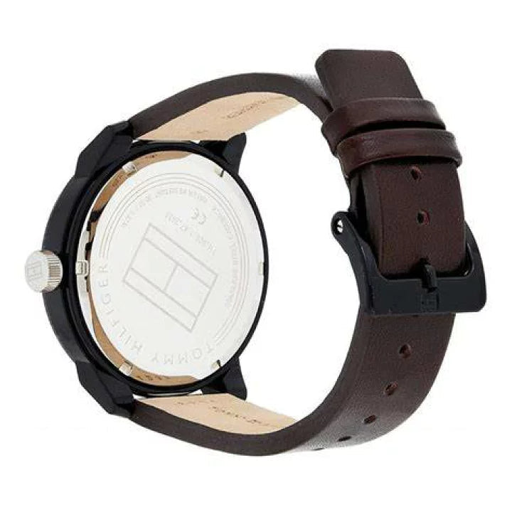 Tommy Hilfiger Denim Black Dial Brown Leather Strap Watch for Men - 1791478 Buy Now By Tommy Hilfiger