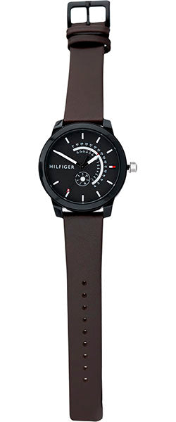 Tommy Hilfiger Denim Black Dial Brown Leather Strap Watch for Men - 1791478 Buy Now By Tommy Hilfiger