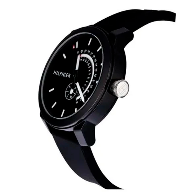 Tommy Hilfiger Denim Quartz Black Dial Black Leather Strap Watch for Men - 1791479 Buy Now By Tommy Hilfiger