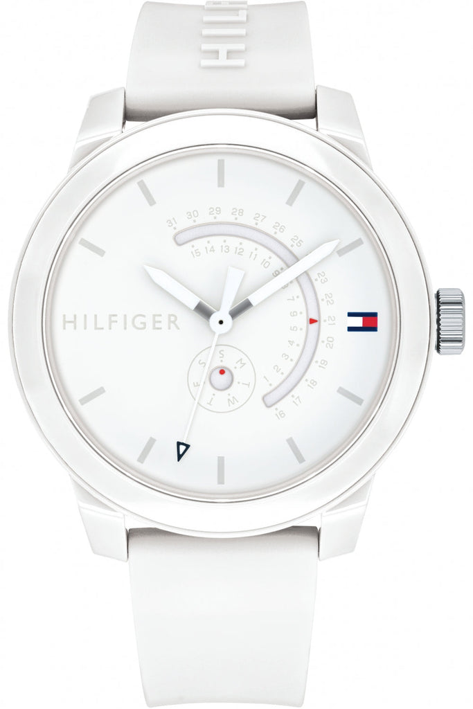 Tommy Hilfiger Denim Analog White Dial White Rubber Strap Watch for Men - 1791481 Buy Now By Tommy Hilfiger