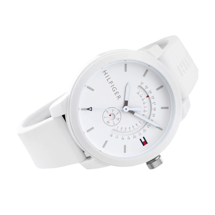 Tommy Hilfiger Denim Analog White Dial White Rubber Strap Watch for Men - 1791481 Buy Now By Tommy Hilfiger