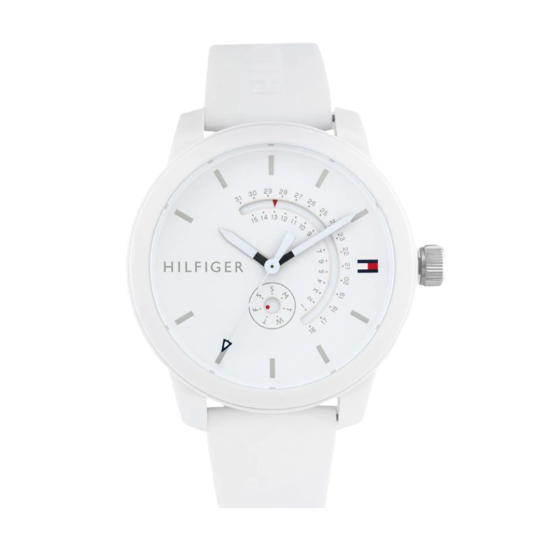 Tommy Hilfiger Denim Analog White Dial White Rubber Strap Watch for Men - 1791481 Buy Now By Tommy Hilfiger