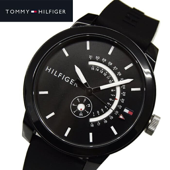 Tommy Hilfiger Denim Quartz Black Dial Black Rubber Strap Watch for Men - 1791483 Buy Now By Tommy Hilfiger