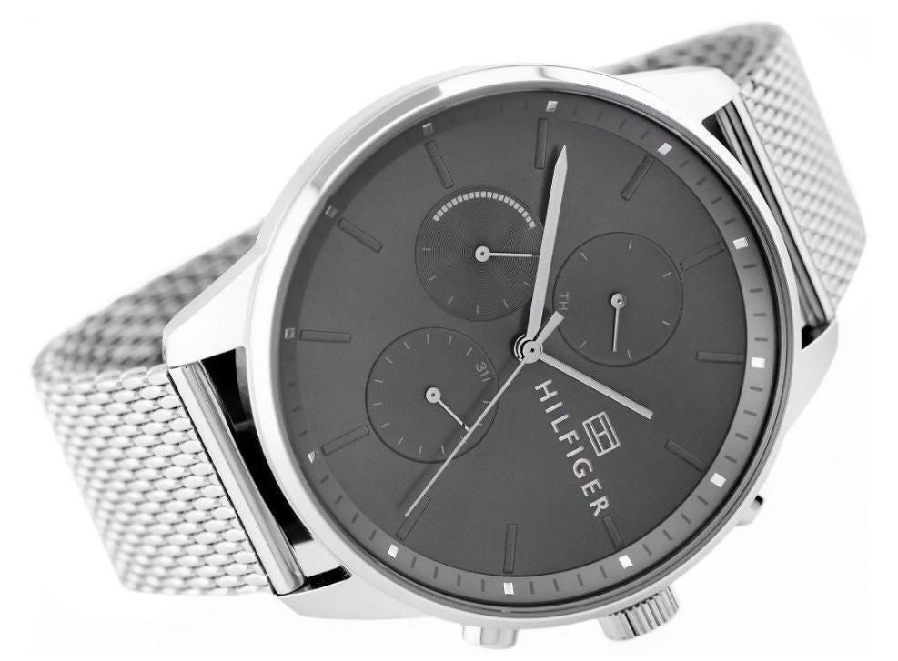 Tommy Hilfiger Chase Quartz Grey Dial Silver Mesh Bracelet Watch For Men - 1791484 Buy Now By Tommy Hilfiger