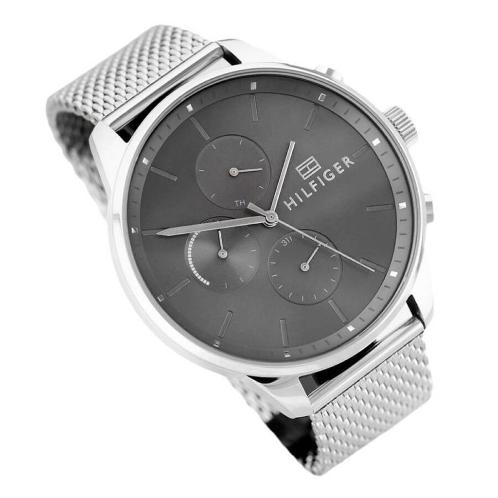 Tommy Hilfiger Chase Quartz Grey Dial Silver Mesh Bracelet Watch For Men - 1791484 Buy Now By Tommy Hilfiger