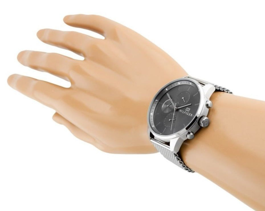 Tommy Hilfiger Chase Quartz Grey Dial Silver Mesh Bracelet Watch For Men - 1791484 Buy Now By Tommy Hilfiger