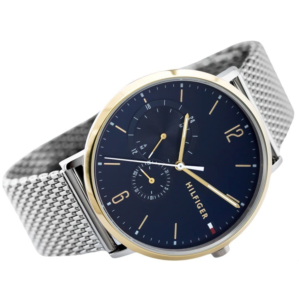 Tommy Hilfiger Brooklyn Quartz Blue Dial Silver Mesh Bracelet Watch for Men - 1791505 Buy Now By Tommy Hilfiger