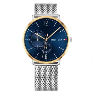 Tommy Hilfiger Brooklyn Quartz Blue Dial Silver Mesh Bracelet Watch for Men - 1791505 Buy Now By Tommy Hilfiger