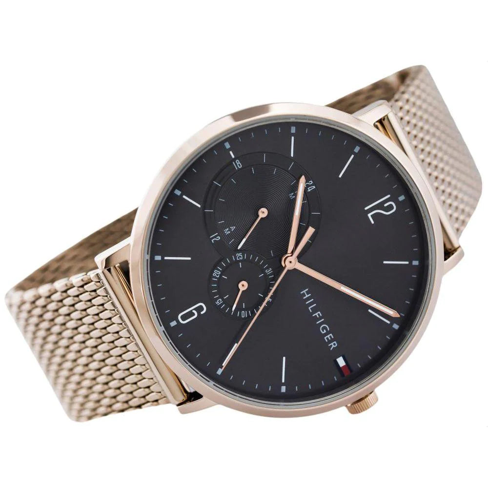 Tommy Hilfiger Brooklyn Grey Dial Gold Mesh Bracelet Watch for Men - 1791506 Buy Now By Tommy Hilfiger