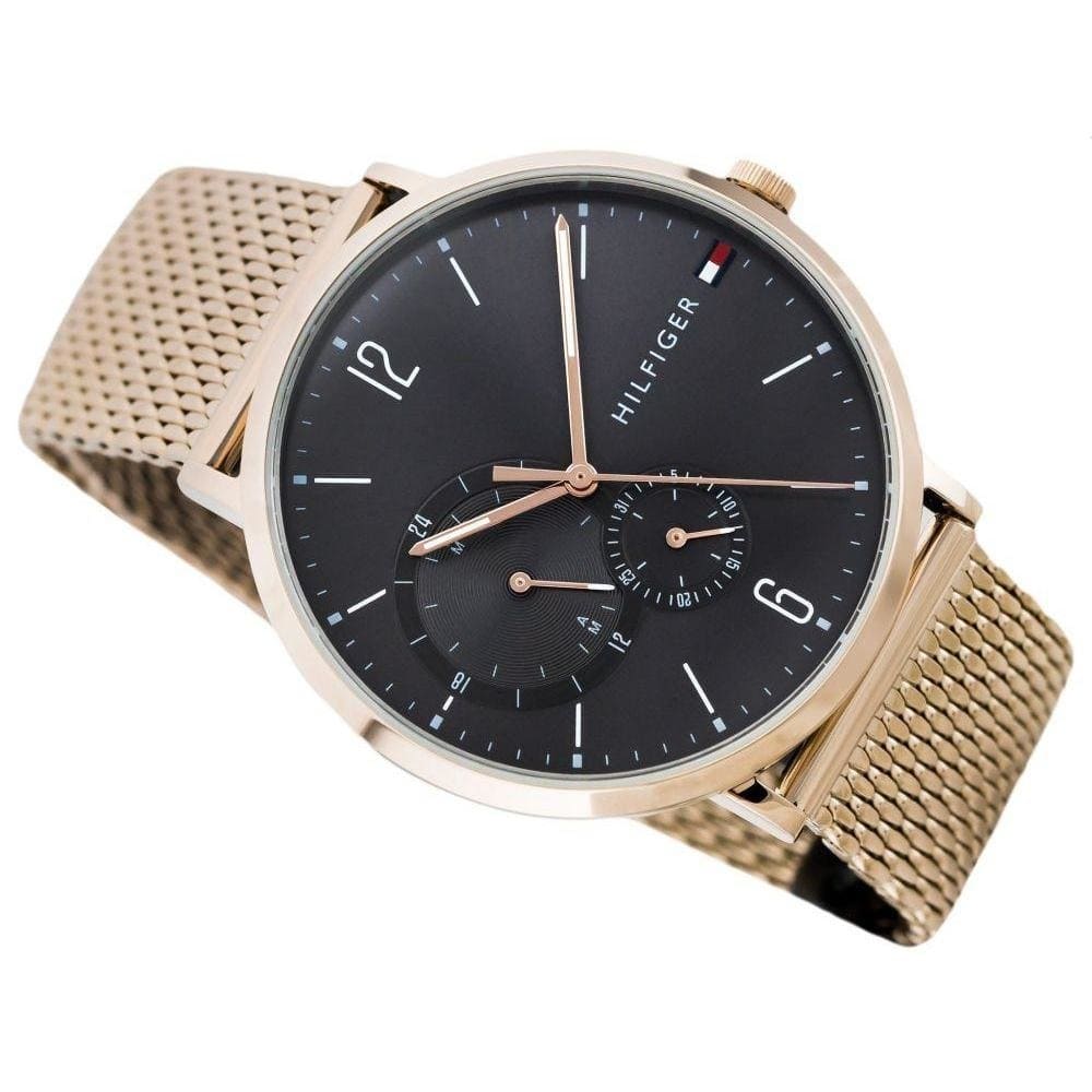 Tommy Hilfiger Brooklyn Grey Dial Gold Mesh Bracelet Watch for Men - 1791506 Buy Now By Tommy Hilfiger