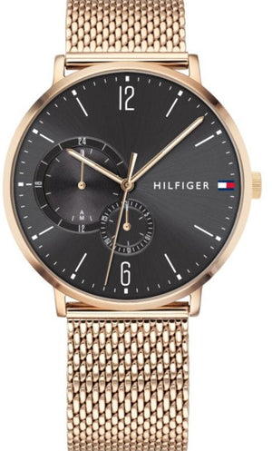 Tommy Hilfiger Brooklyn Grey Dial Gold Mesh Bracelet Watch for Men - 1791506 Buy Now By Tommy Hilfiger