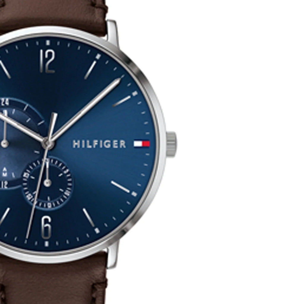 Tommy Hilfiger Cooper Blue Dial Brown Leather Strap Watch for Men - 1791508 Buy Now By Tommy Hilfiger